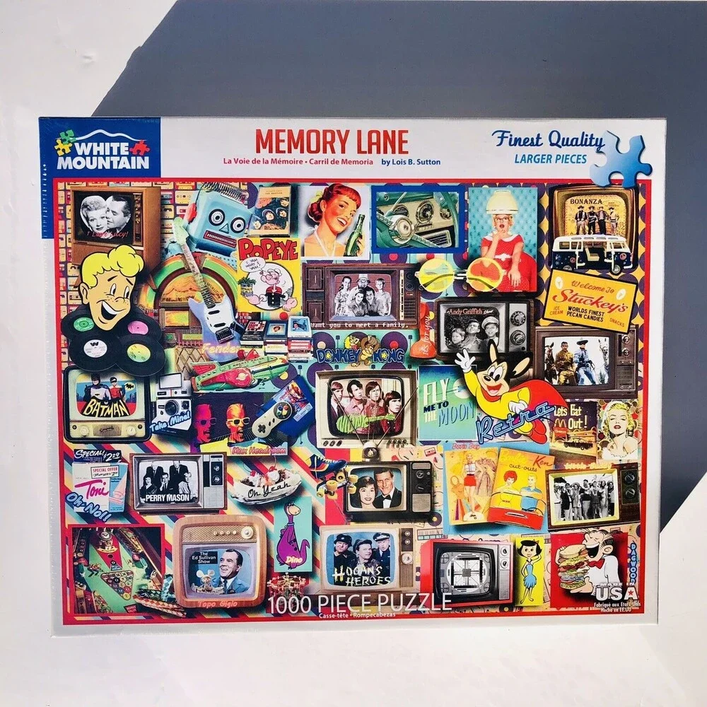 White Mountain 1000 Pieces MEMORY LANE by Lois B. Sutton, Finest Quality Puzzle